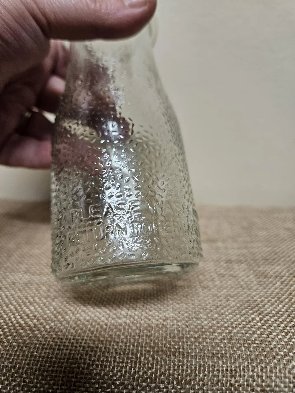 Heritage‎ Company Clear Glass Milk Bottle